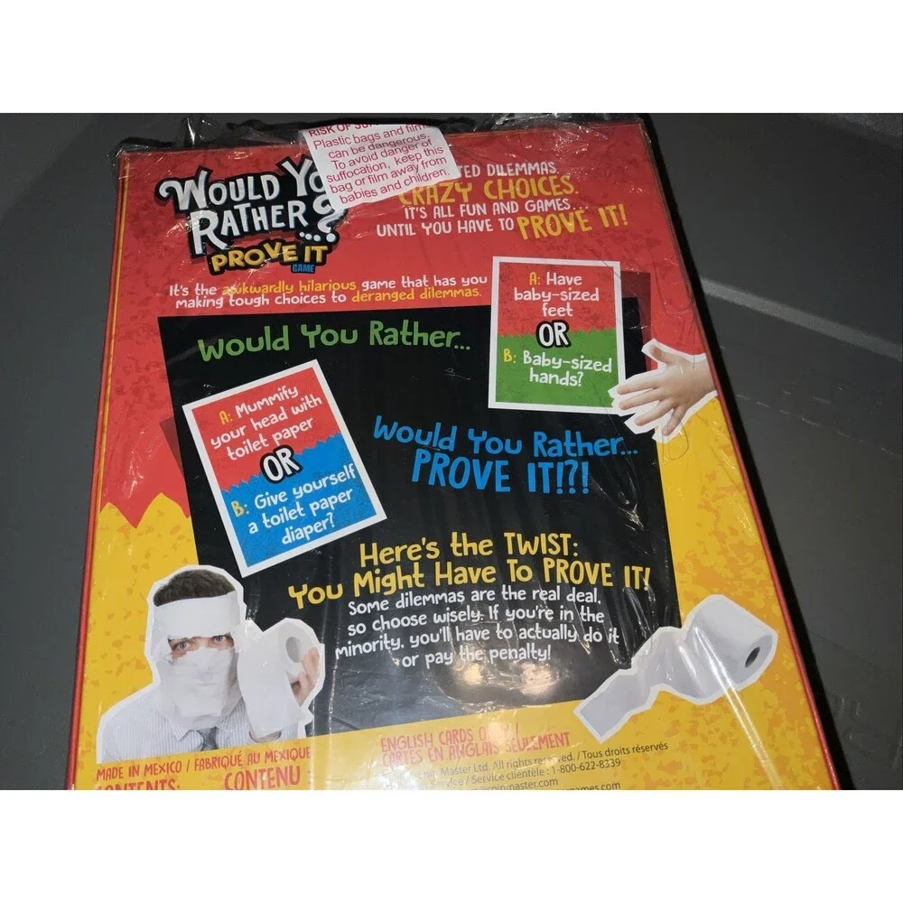 Would You Rather? Prove It Game By Spin Master Ages 8+ New Sealed 3-6 Players